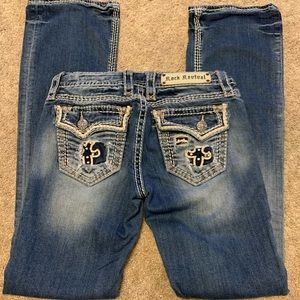 Women’s rock revival jeans.